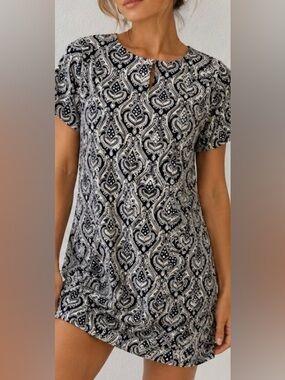 Zara White Paisley MiniDress XS